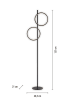 Just Light Staande ledlamp zwart - (H)151 x Ø 40,5 cm