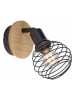 Just Light Wandlamp zwart/naturel - Ø 11,7 cm