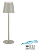 Just Light LED-Tischleuchte "Euria" in Grau - (H)37 x Ø 11 cm