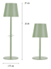 Just Light LED-Tischleuchte "Euria" in Grün - (H)37 x Ø 11 cm