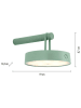 Just Light Lampa ścienna LED "Arma" w kolorze zielonym - 19 x 8,7 cm