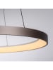 Just Light LED-Hängeleuchte "Hoop" in Braun - (H)180 x Ø 57 cm