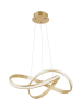Just Light Ledhanglamp "Melinda" goudkleurig - (H)120 x Ø 57 cm