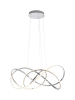 Just Light Lampa wisząca LED "Kiribi" w kolorze srebrnym - wys. 150 x Ø 80 cm