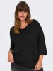 ONLY Carmakoma Bluse in Schwarz
