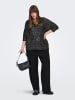 ONLY Carmakoma Blouse zwart/zilverkleurig