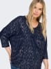 ONLY Carmakoma Blouse donkerblauw/zilverkleurig