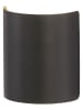 FISCHER & HONSEL Ledwandlamp "Halv" zwart - (B)12 x (H)15 x (D)6,5 cm