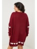 Curvy Lady Gebreide jurk bordeaux