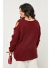 Curvy Lady Trui bordeaux