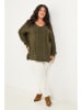 Curvy Lady Pullover in Khaki