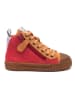 bisgaard Leder-Sneakers "Ryan" in Pink/ Orange