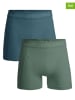 Muchachomalo 2er-Set: Boxershorts in Grün/ Blau
