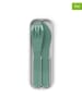 Monbento 4tlg. Besteck-Set in Grün - (B)4,7 x (H)14,7 x (T)1,6 cm