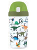 chic.mic Trinkflasche "Dinosaurs" in Grün/ Weiß