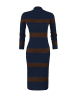 trendyol Gebreide jurk donkerblauw/bruin