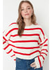 trendyol Pullover in Weiß/ Rot