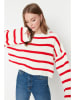 trendyol Pullover in Weiß/ Rot