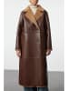 trendyol Omkeerbare tussenmantel donkerbruin/camel