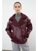 trendyol Kunstleren jas bordeaux