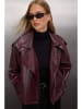 trendyol Kunstleren jas bordeaux