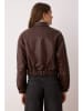 trendyol Kunstleren jas donkerbruin