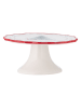 Bloomingville Etagere ''Naive Cake'' in Creme/ Rot/ Grün - (H)9 x Ø 21 cm
