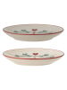 Bloomingville 2er-Set: Brotteller ''Yule'' in Beige - Ø 16 cm