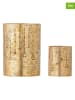 Bloomingville 2-delige set: windlichten "Mista" goudkleurig