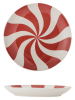 Bloomingville Talerz śniadaniowy "Yule" w kolorze biało-czerwonym - Ø 23 cm