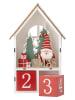 Bloomingville Kerstkalender "Edmund" wit/rood - (B)12 x (H)19 x (D)5 cm