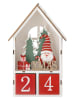 Bloomingville Kerstkalender "Edmund" wit/rood - (B)12 x (H)19 x (D)5 cm