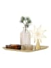 Bloomingville 6tlg. Set: Tablett & Deko ''Sanga'' in Gold - (B)22 x (H)21 x (B)22 cm