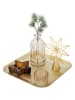 Bloomingville 6-delige set: dienblad & decoratie "Sanga" goudkleurig-(B)22x(H)21x(D)22cm