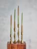 Bloomingville 4-delige set: staafkaarsen "Burma" groen/lichtbruin - 4x 75 g
