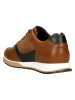 Wojas Leder-Sneakers in Hellbraun/ Dunkelblau