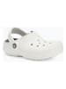 Crocs Chodaki "Classic Lined" w kolorze biało-szarym