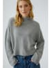 Oui Wollrollkragenpullover in Grau