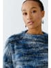 Oui Pullover in Blau/ Schwarz