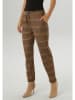 Aniston Hose in Camel/ Rot