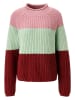 Aniston Pullover in Rot/ Hellgrün/ Rosa