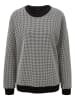 Aniston Sweatshirt zwart/wit