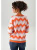 Aniston Pullover in Orange/ Rosa