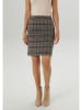 Aniston Spódnica w kolorze ciemnobrązowo-białym