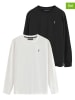 Polo Club 2-delige set: longsleeves wit/zwart