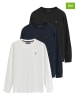 Polo Club 3-delige set: longsleeves donkerblauw/wit