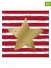 ppd Serwetki (40 szt.) "Star & Stripes" w kolorze biało-złoto-czerwonym