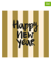ppd Serwetki (40 szt.) "Formart New Year" w kolorze beżowo-zielonym