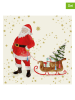 ppd 2er-Set: Servietten "Snowflakes & Santa" in Beige/ Rot - 2x 20 Stück