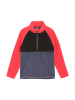 Color Kids Fleecepullover in Blau/ Schwarz/ Pink